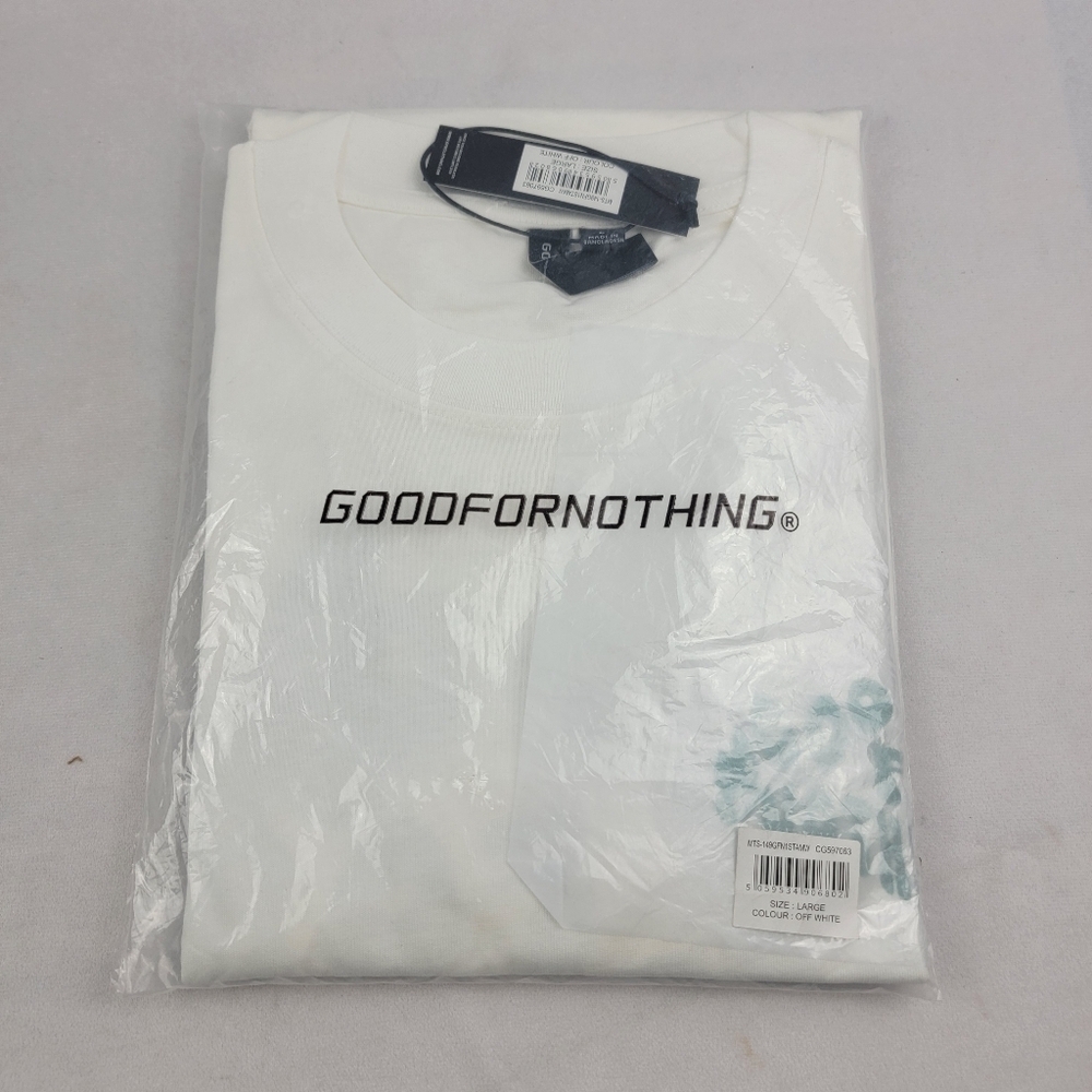 NWT‎ Good For Nothing butterfly print white oversized tshirt Size Large